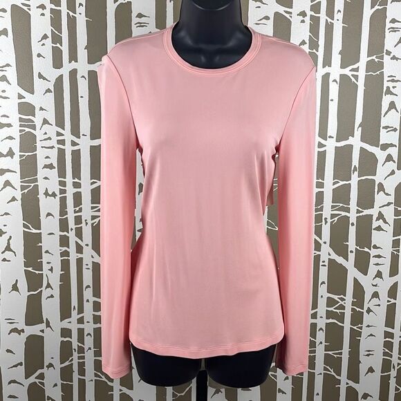 Missoni NEW Silk Jersey Open Back Tie Back Long Sleeve Top S Peach Ivory - Picture 3 of 14